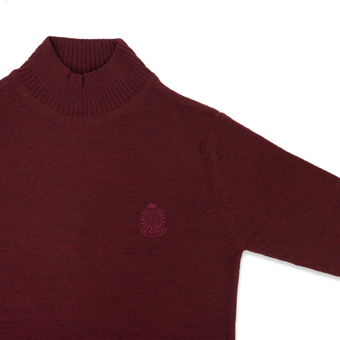 Half Turtleneck Badged Sweater