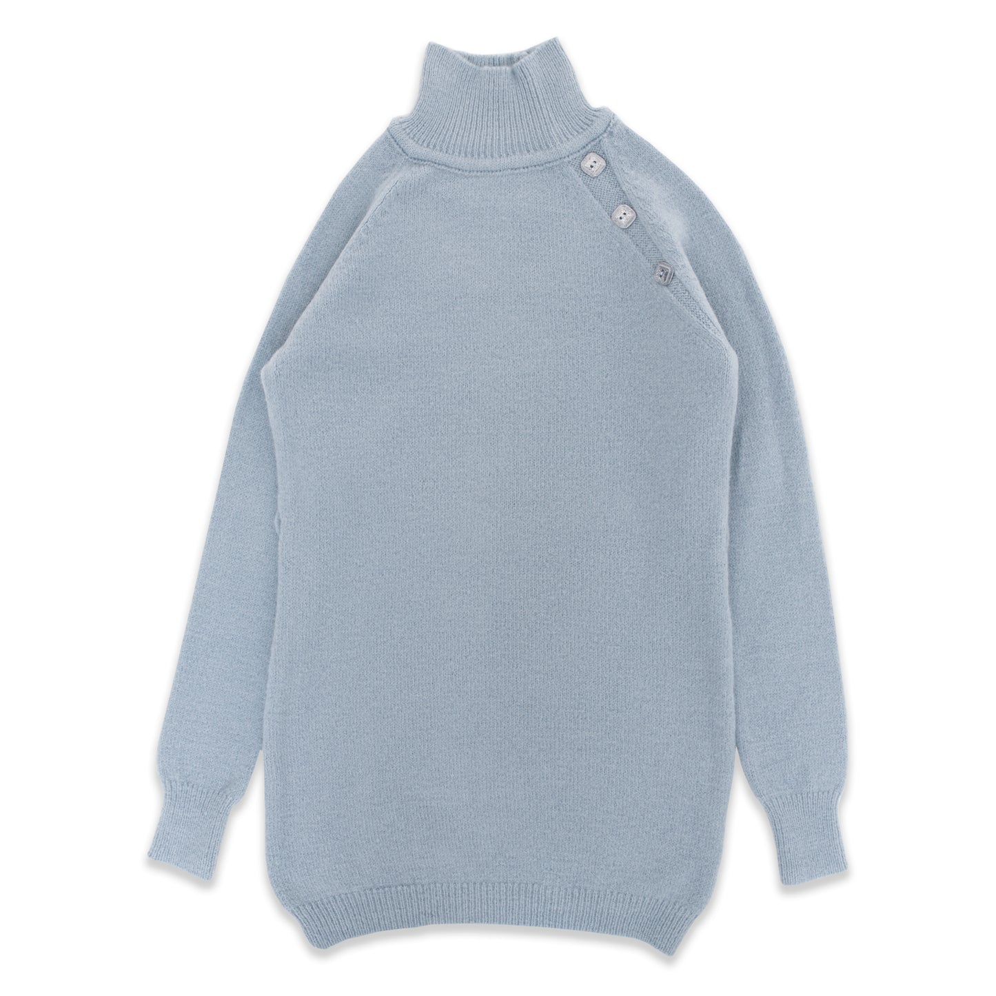 Button Detailed Half Turtleneck Sweater