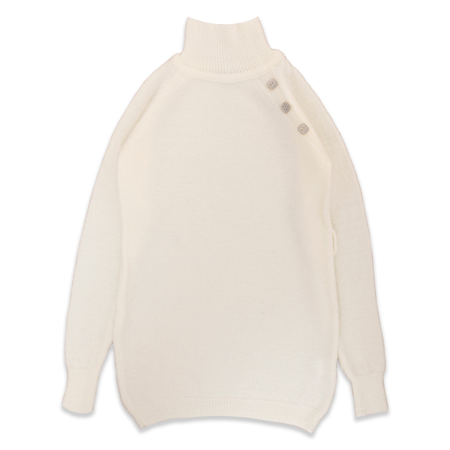 Button Detailed Half Turtleneck Sweater