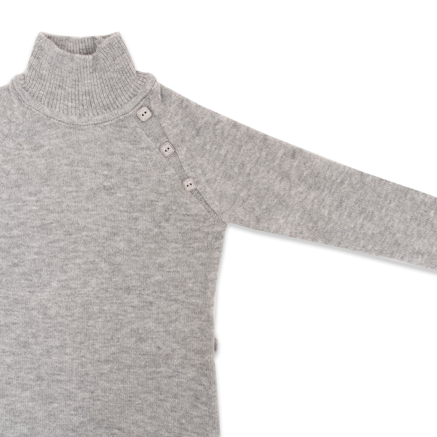 Button Detailed Half Turtleneck Sweater