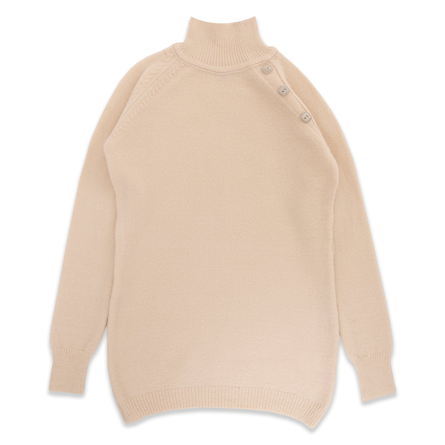 Button Detailed Half Turtleneck Sweater