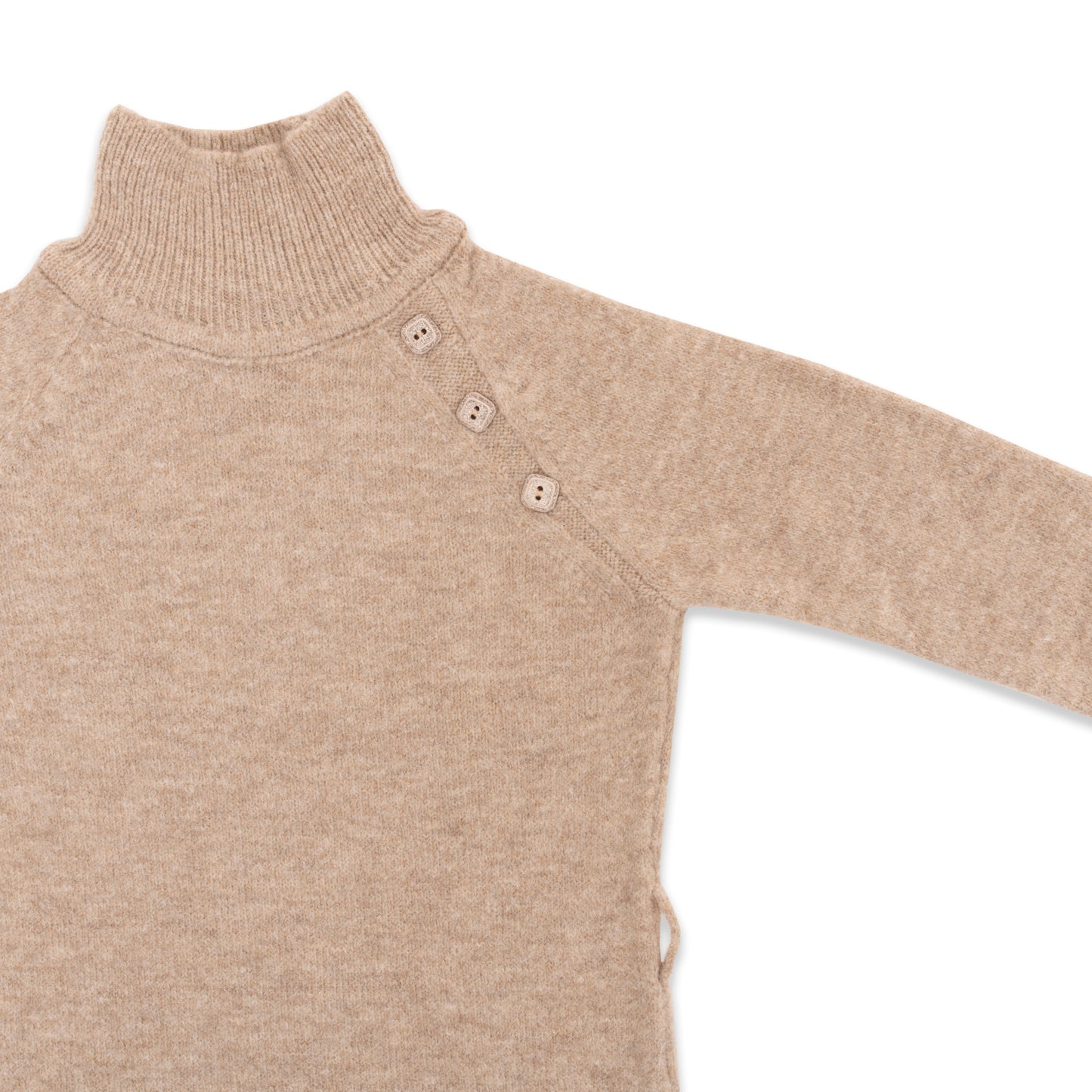 Button Detailed Half Turtleneck Sweater