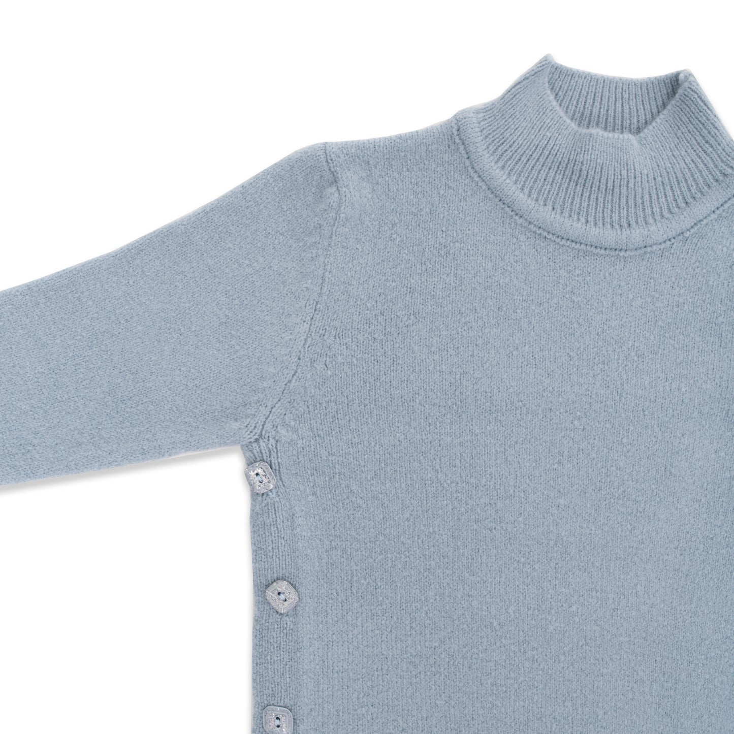 Button Detailed Half Turtleneck Sweater