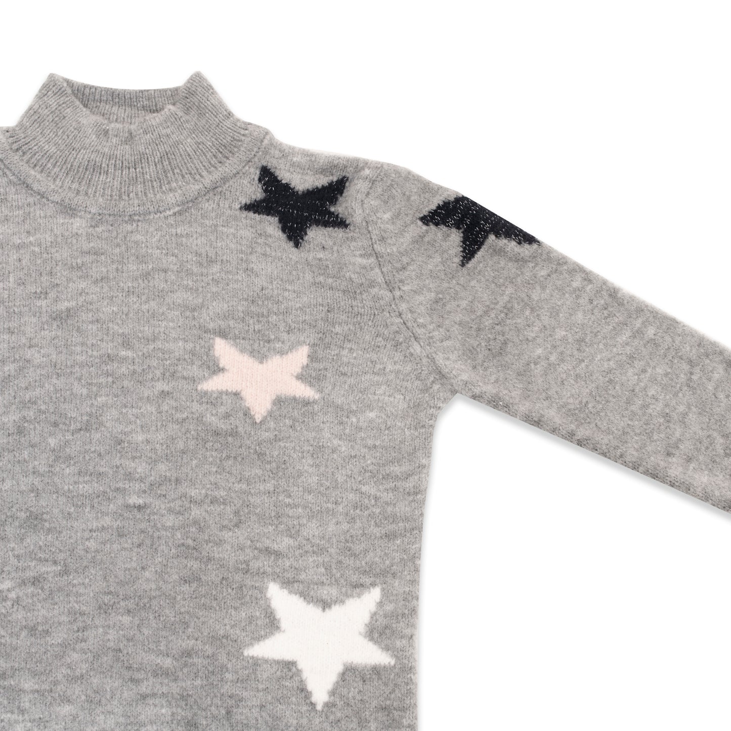 Star Pattern Half Turtleneck Knitted Sweater