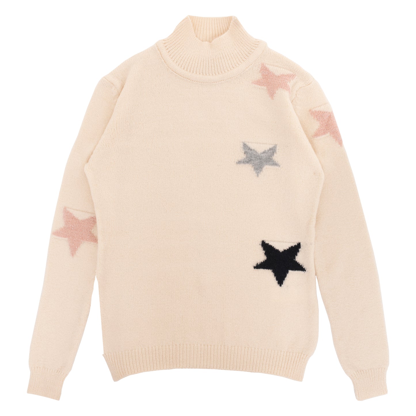 Star Pattern Half Turtleneck Knitted Sweater - HopeKids