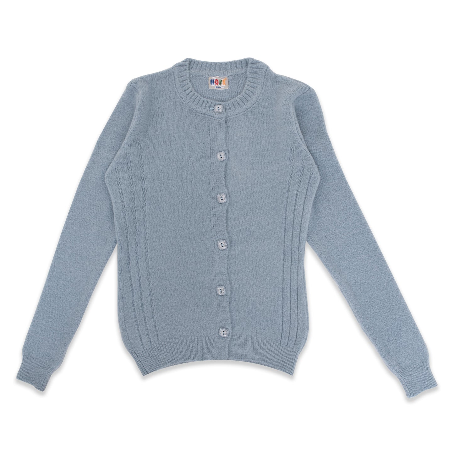 Silvery Button Knit Cardigan