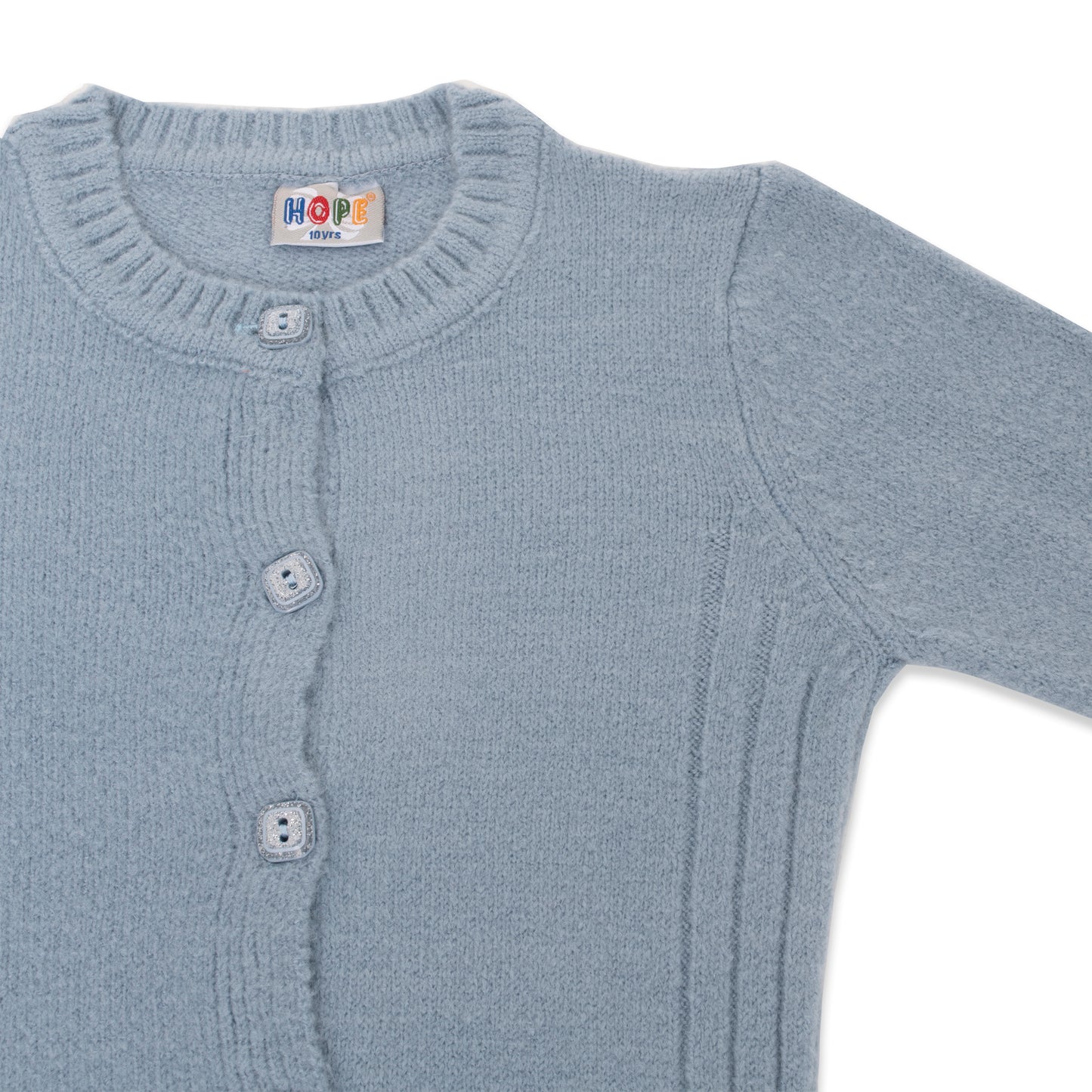 Silvery Button Knit Cardigan
