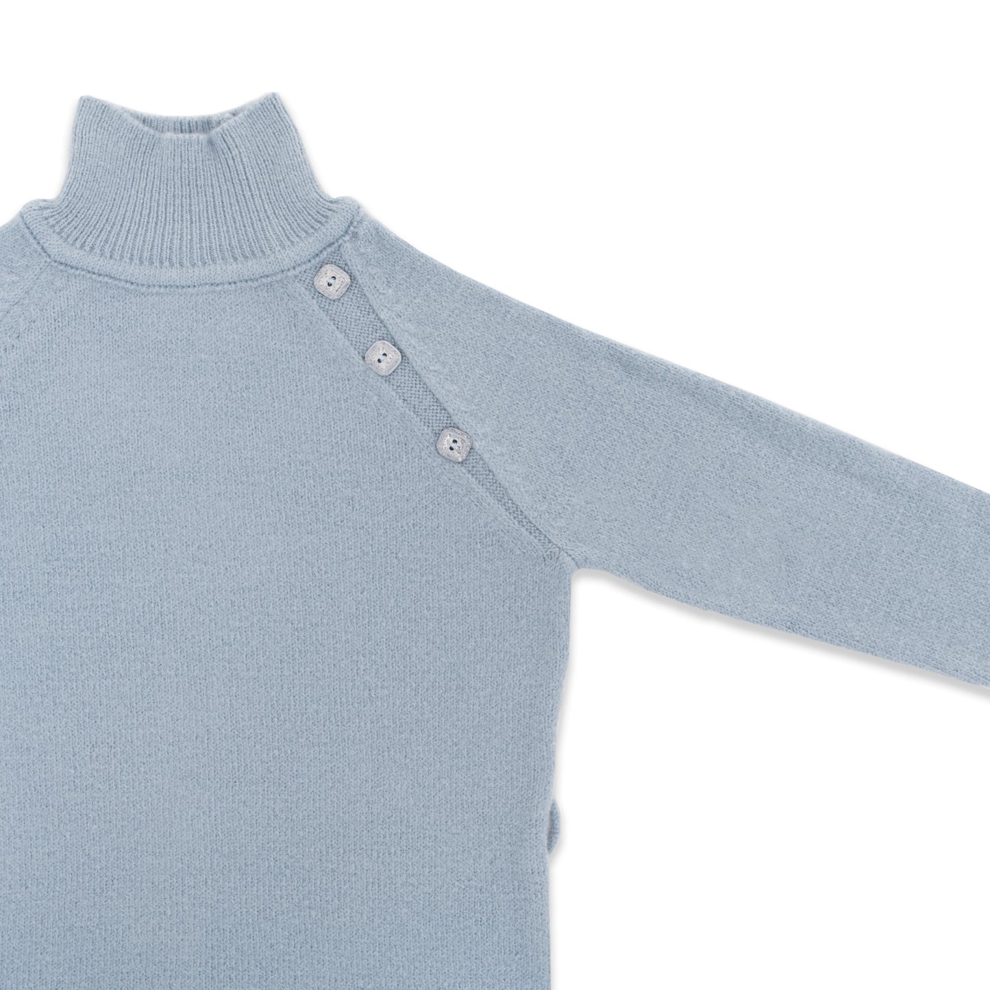 Button Detailed Half Turtleneck Sweater