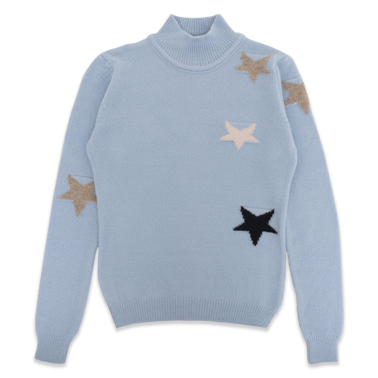 Star Pattern Half Turtleneck Knitted Sweater - HopeKids
