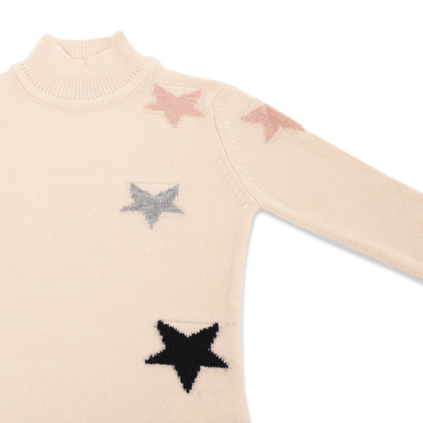 Star Pattern Half Turtleneck Knitted Sweater - HopeKids